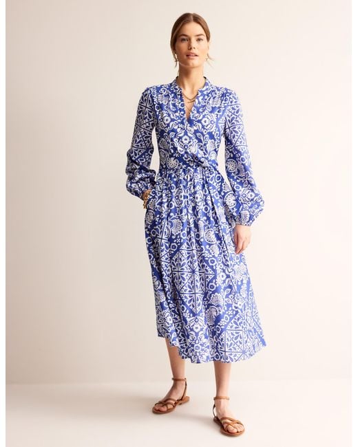 Boden Green Jen Cotton Midi Dress