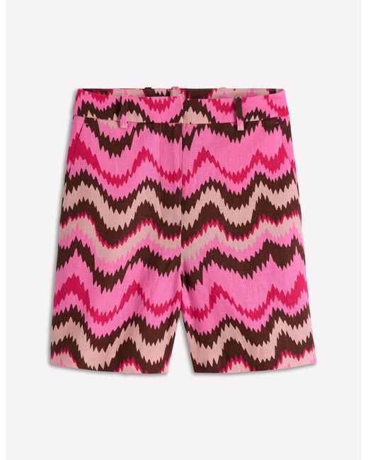 Boden Red Belgravia Linen Shorts
