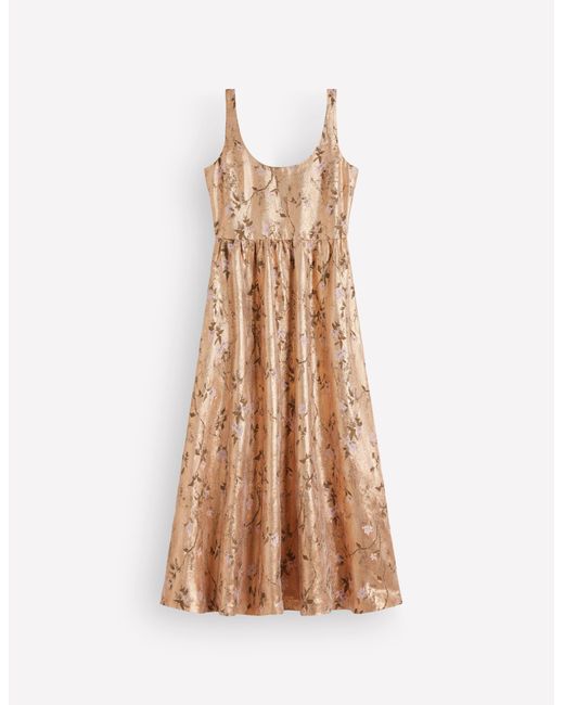 Boden Multicolor Scoop Neck Fit And Flare Dress