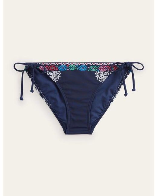 Boden String Bikini Bottoms Midnight, Kurbits Floral in Blue Lyst