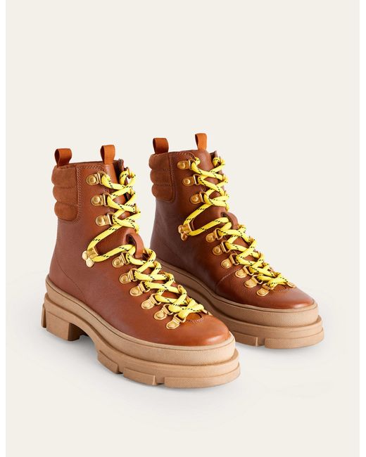 Boden Brown Lace-up Hiker Boots