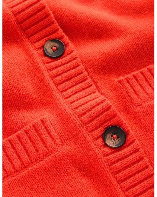 Boden Red Marta Merino Wool Cardigan