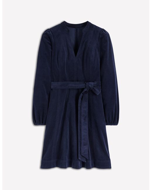 Boden Blue Ros Panelled Cord Short Dress