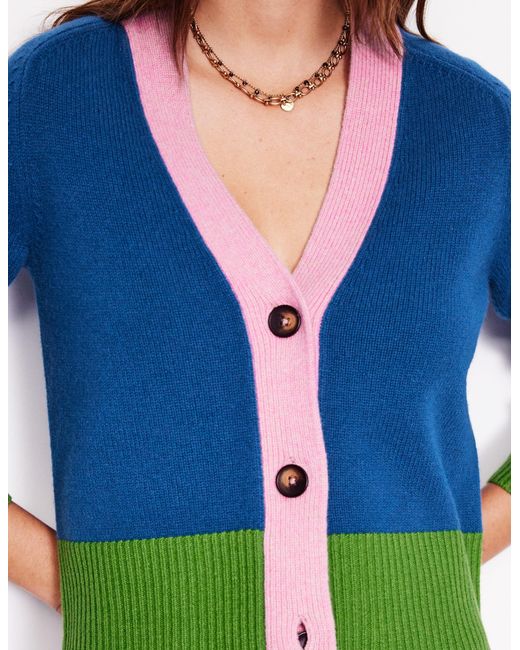 Boden Blue Olivia Merino Cardigan