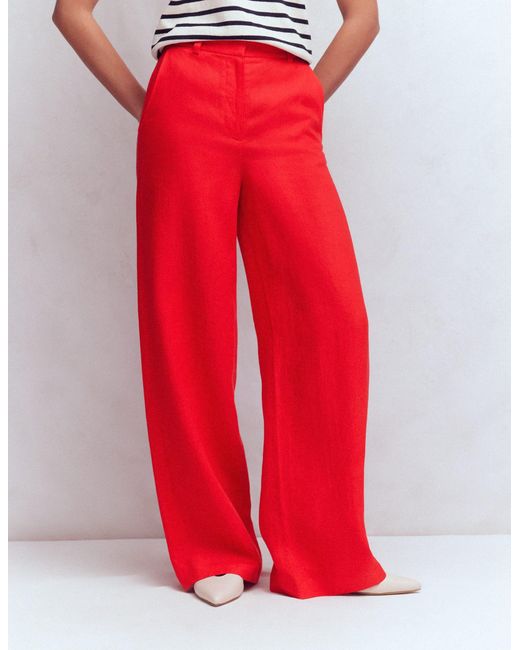 Boden Brown Belgravia Linen Trousers