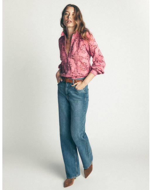 Boden Pink Erica Lace Top