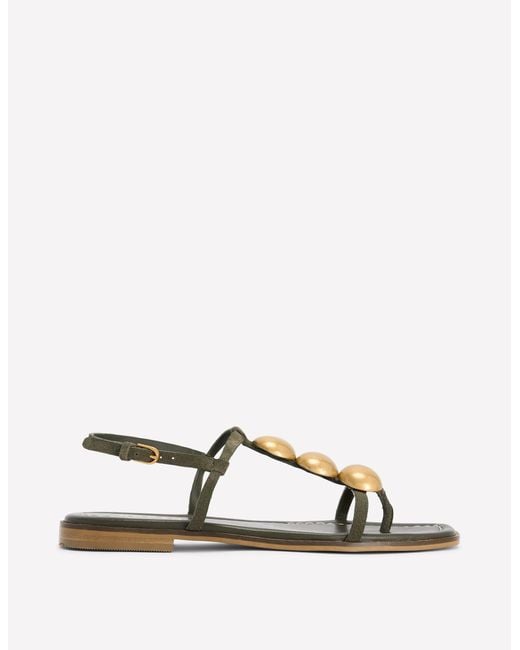 Boden Green Disc Flat Sandals