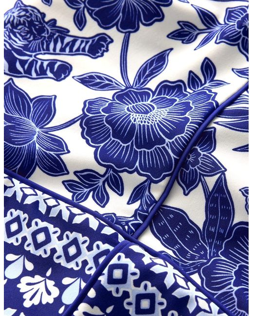 Boden Blue Panel Underwire Swimsuit