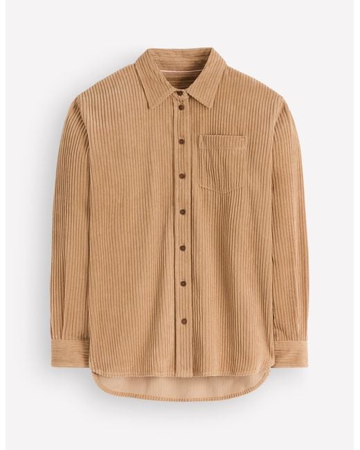 Boden Blue Sienna Relaxed Cord Shirt