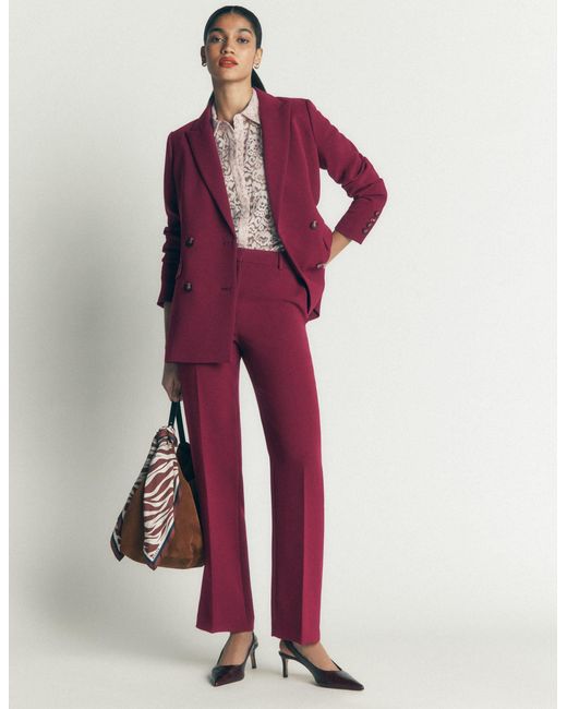 Boden Purple Keswick Double Breasted Blazer