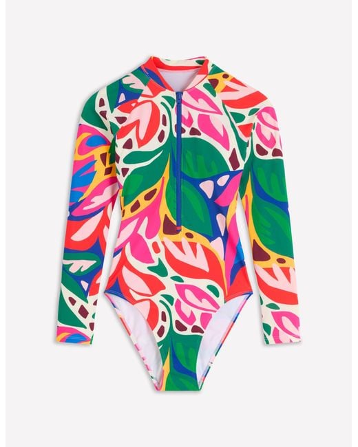 Boden Multicolor Rash Guard Swimsuit