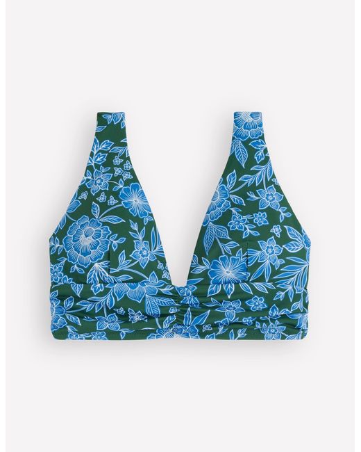 Boden Blue Mykonos Deep V Bikini Top