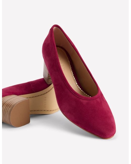 Boden Red Closed Back Block Heel