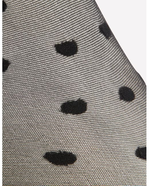 Boden Gray Spot Tights Socks