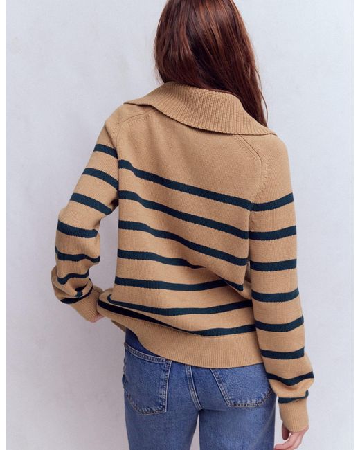 Boden Blue Lucy Half-Zip Jumper