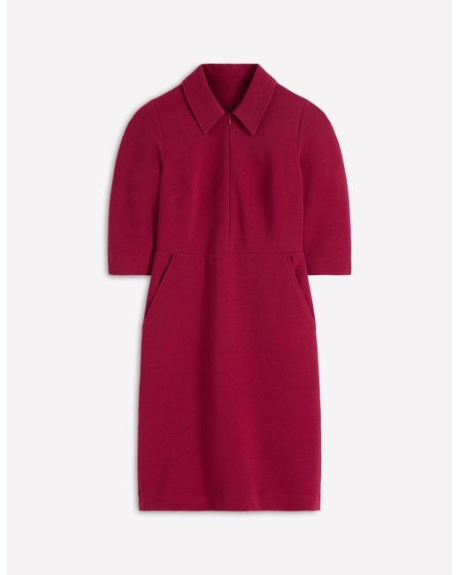 Boden Red Cam Short Sleeve Ottoman Dress