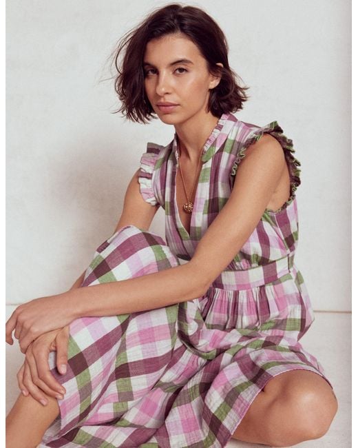 Boden Brown Wren Double Cloth Midi Dress