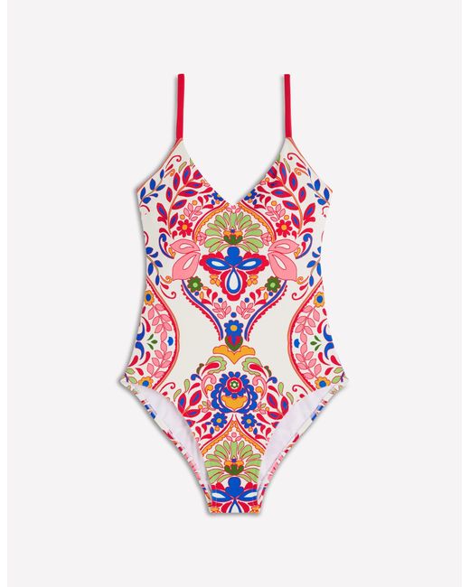 Boden White Palermo V Swimsuit