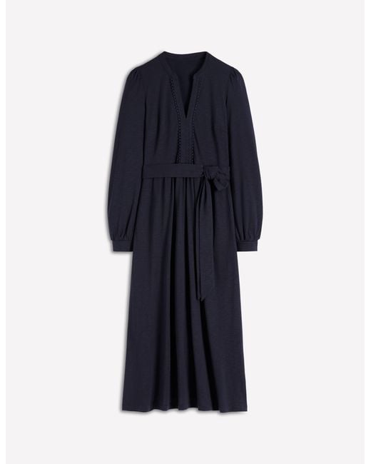 Boden Blue Naomi Long Sleeve Jersey Dress