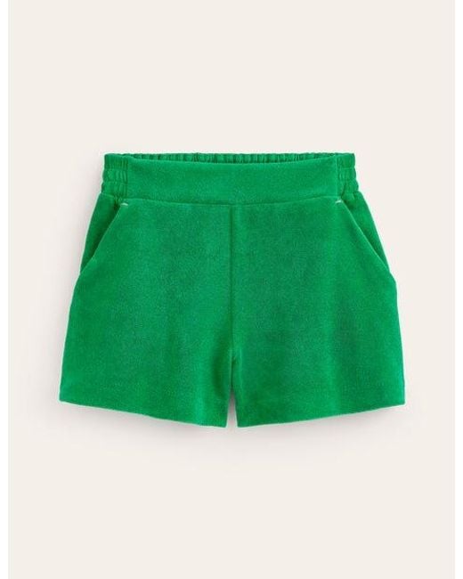 Boden Green Towelling Shorts