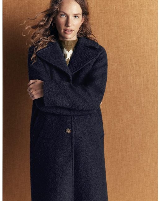 Boden Blue Cotswold Wool Coat