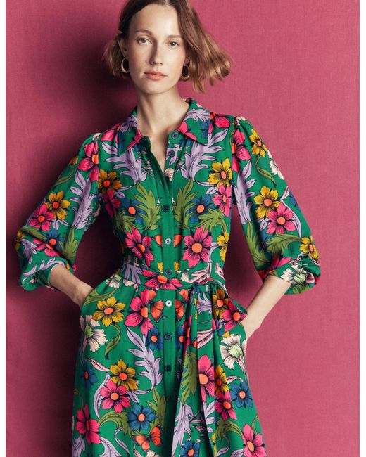 Boden Metallic Maeve Occasion Shirt Dress