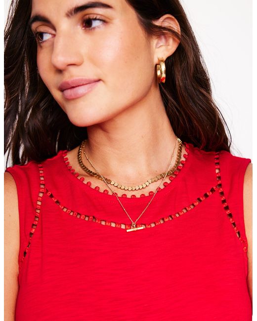 Boden Mila Trim Tiered Jersey Dress | Lyst UK