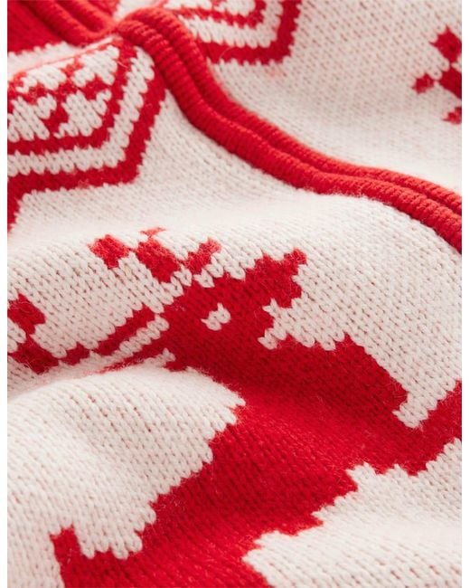 Boden Multicolor Zip Up Jacquard Cardigan