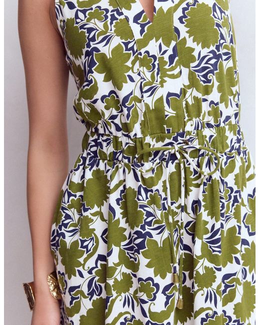 Boden Green Delphine Midi Jersey Dress