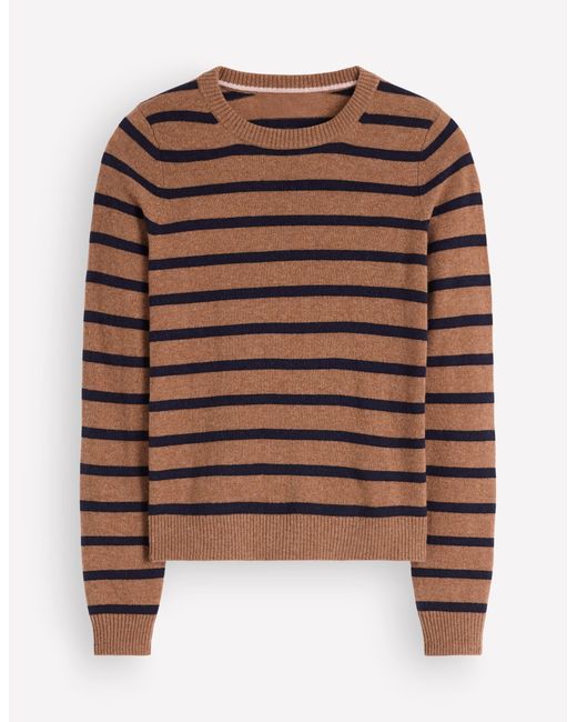 Boden Brown Elsie Cashmere Crew Jumper