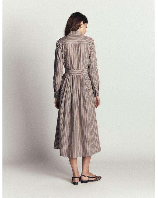 Boden Brown Alexa Cotton Midi Shirt Dress