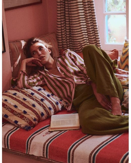 Boden Green Belgravia Linen Trousers