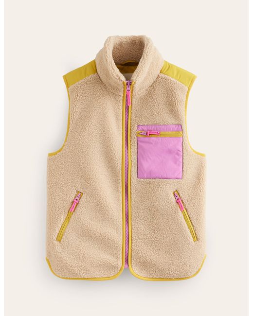 Boden Pink Borg Gilet