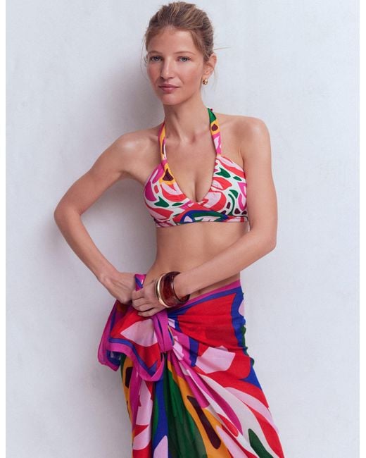 Boden Multicolor Minori Halter Tie Bikini Top
