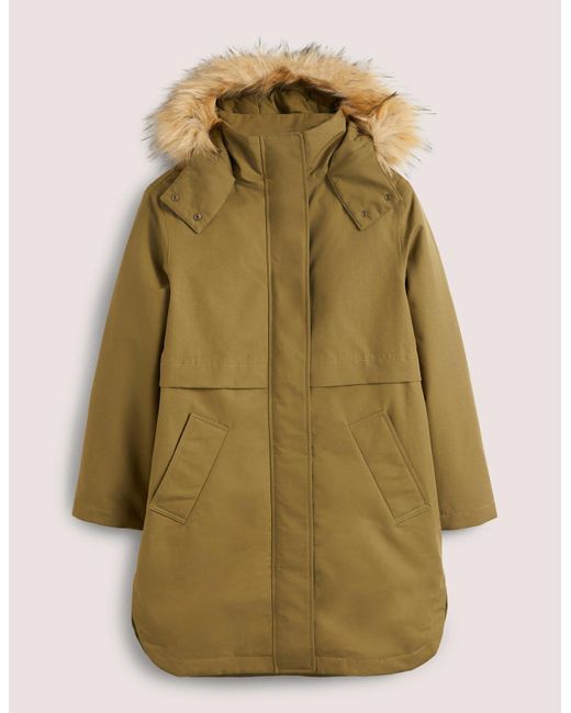 Boden Green Waterproof Borg Lined Parka