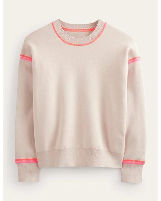 Boden Pink Knitted Sweatshirt