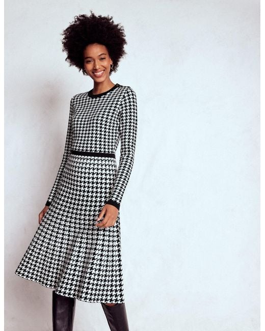 Boden Red Maria Button Knitted Dress