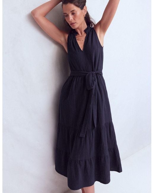 Boden Blue Viv Double Cloth Maxi Dress