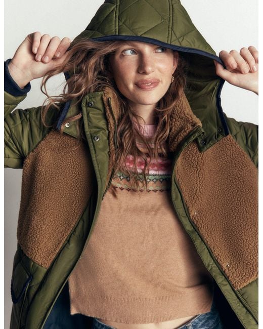 Boden Green Borg Mix Coat