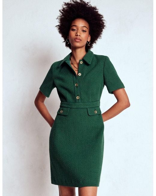 Boden Green Eda Cotton Shift Dress