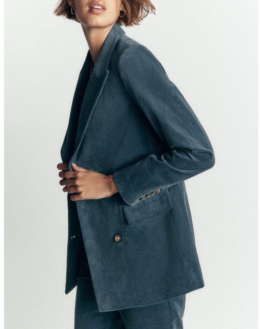 Boden Blue Double Breasted Blazer
