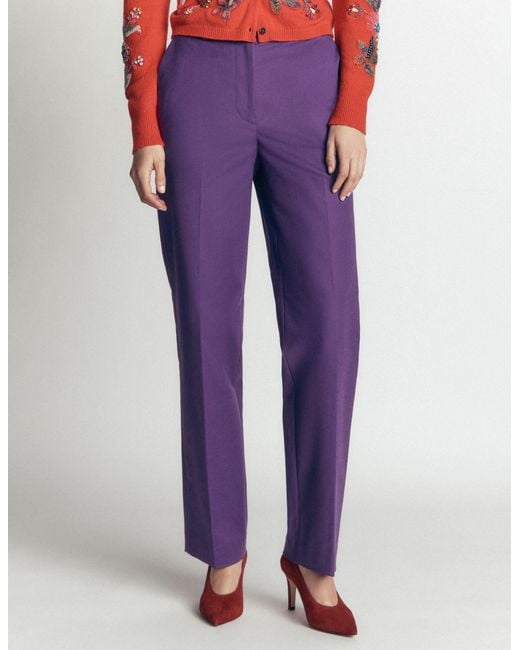 Boden Blue Canonbury Cotton Trousers