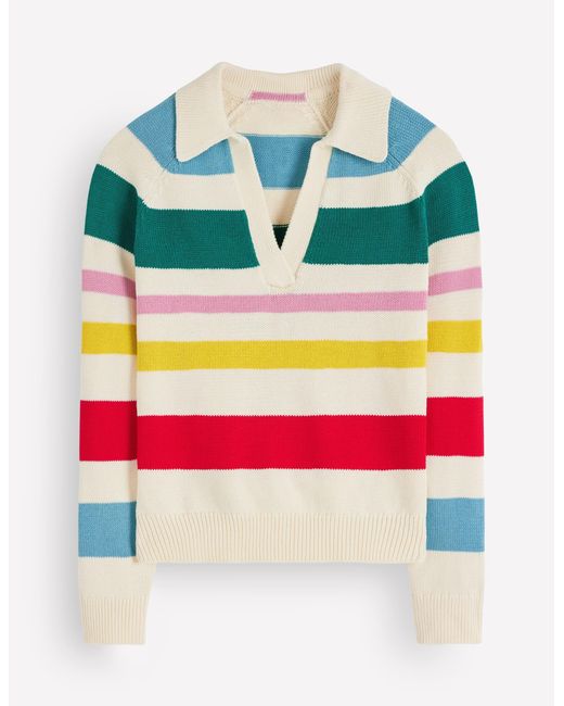 Boden Gray Lucy Cotton Henley Jumper