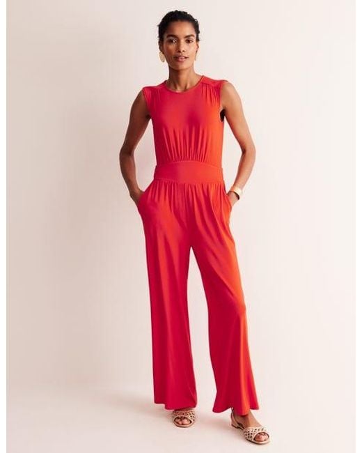 Boden Red Thea Jumpsuit Aus Jersey Damen