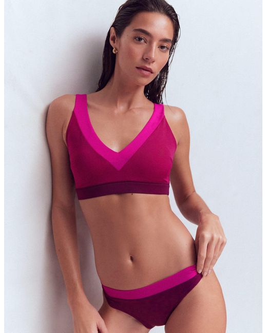 Boden Pink Campania Cross-Back Bikini Top