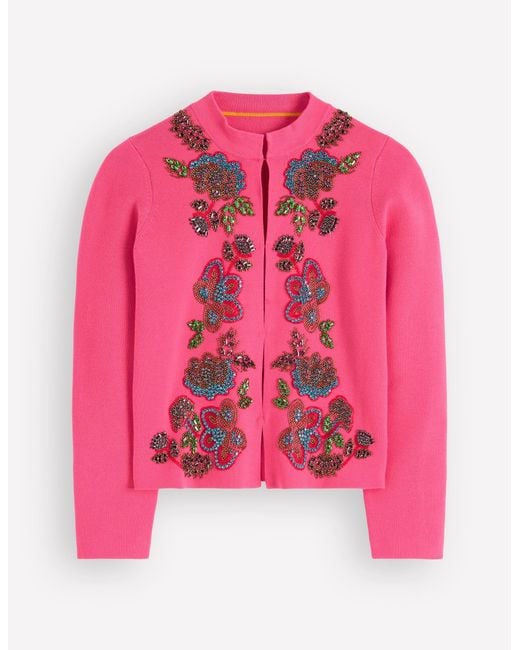 Boden Pink Elena Stand Neck Jacket