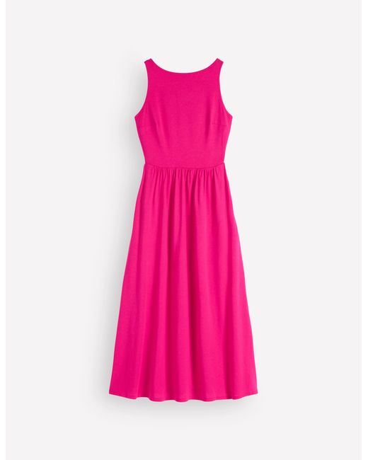 Boden Pink Saoirse Smock Back Dress