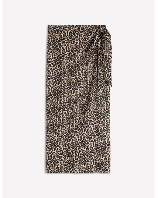 Boden Blue Dimitra Linen Column Skirt