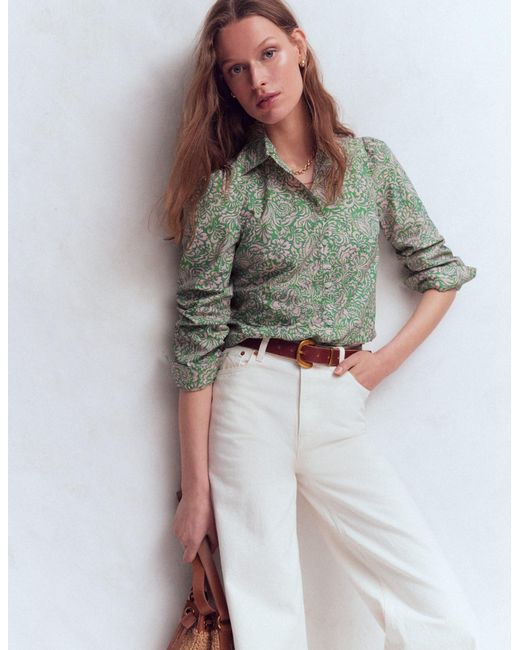 Boden Green Cara Cotton Shirt