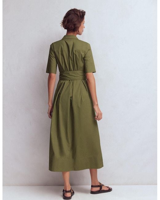 Boden Green Zoe Short Sleeve Shirt Dress